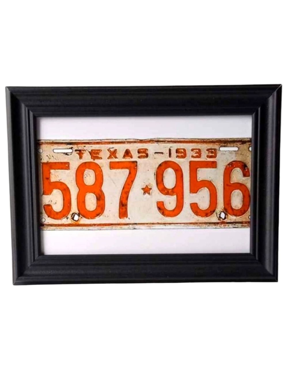 Western Bonnie and Clyde license plate Texas serial killers crime Horror Photo
